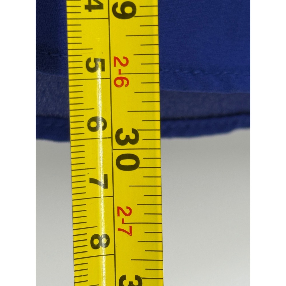 Apt 9 Womens Royal Blue Chiffon Short Sleeve Pleated Front Blouse Top Plus Sz 2X - Picture 3 of 10